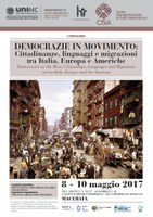 Democrazie in movimento:  Cittadinanze, linguaggi e migrazioni tra Italia, Europa e Americhe